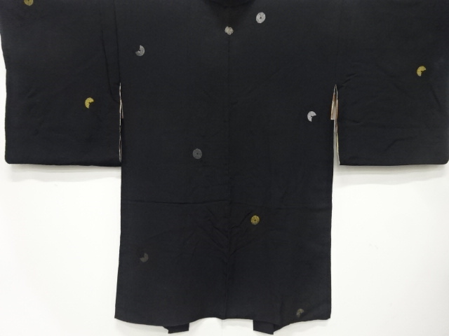 JAPANESE ANTIQUE HAORI / TAISHO ROMAN STYLE / SILK / URUSHI / WOVEN OLD COINS